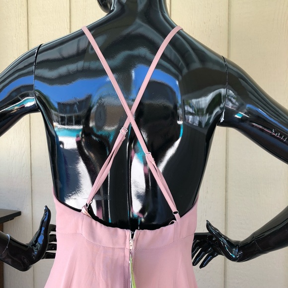 Windsor Taupe Sheer Backless Maxi Dress - Picture 3 of 8